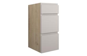 Clarence 300mm Standard 3 Drawer Unit - Matt Dove Grey (Oak Cab)